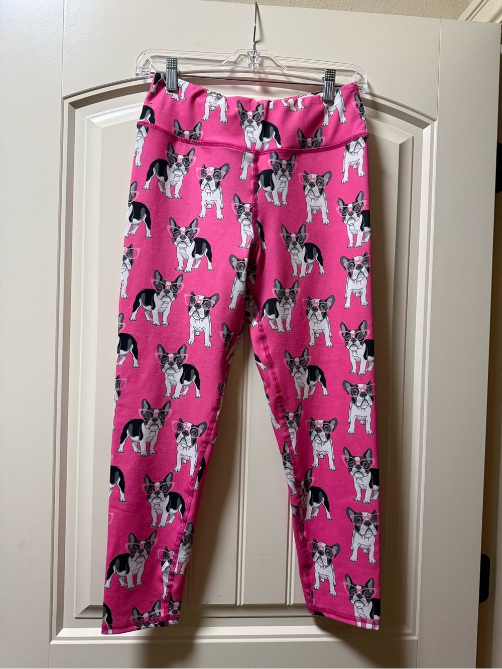 Pink French Bulldog Print Leggings
